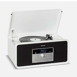 Auna Bella Ann, stereo systém, gramofon, rádio, DAB+/FM, USB, bluetooth, bílý