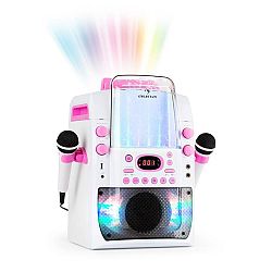 Auna Kara Liquida BT karaoke zařízení, světelná show, vodní fontána, bluetooth, bílá/růžová barva