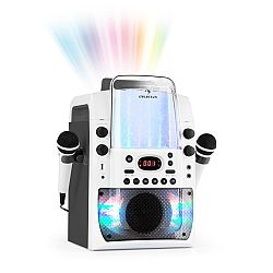 Auna Kara Liquida BT karaoke zařízení, světelná show, vodní fontána, bluetooth, bílá/šedá barva