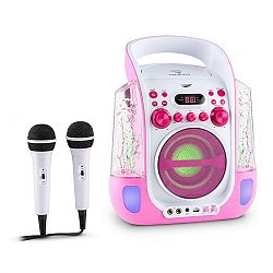 Auna Kara Liquida, karaoke systém, CD, USB, MP3, fontána, LED, 2 x mikrofon, přenosný