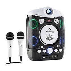 Auna Kara Projectura, černošedý, karaoke systém s projektorem, LED světelná show