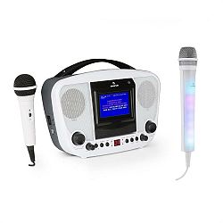 Auna Karabanga, karaoke systém, bluetooth + mikrofon Kara Dazzl, bílý