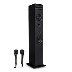 Auna Karaboom CD karaoke zařízení, bluetooth, MP3, USB nabíječka, mikrofon, dálkové ovládání, černá barva