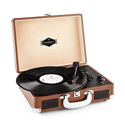 Auna Peggy Sue, retro gramofon, LP, USB, hnědý