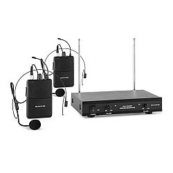 Auna Pro VHF-2-HS 2kanálová VHF mikrofonní sada 2x headset 50 m