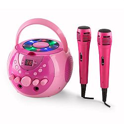 Auna SingSing, přenosný karaoke systém, LED, provoz na baterie, 2 x mikrofon