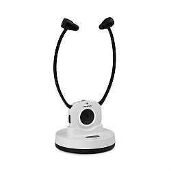 Auna Stereoskop, bezdrátová sluchátka se stetoskopickou konstrukcí, do uší, 20 m, 2,4 GHz, TV / Hi-Fi / CD / MP3, akumulátor, bílé