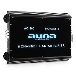 Auna-W2-Ac600, 6-kanálový zesilovač do auta, 6000 W