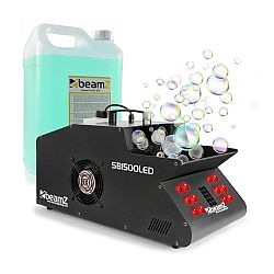 Beamz SB1500, LED, výrobník mlhy a mýdlových bublin, včetně mlžné kapaliny, 1500 W, 1,35 l