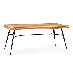 Besoa Vantor, jídelní stůl, akátové dřevo, železná kostra, 175 x 78 x 80 cm, dřevo