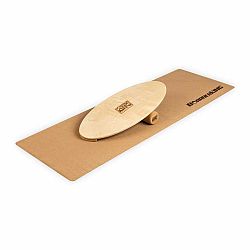 BoarderKING Indoorboard Allrounder, balanční deska, podložka, válec, dřevo/korek, přírodní
