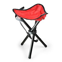 DURAMAXX Přenosná kempovací židle, rybářská stolička, červeno-černá,