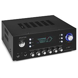 Fenton AV120FM, stereo Hi-Fi zesilovač, 120 W RMS, (2x 60 W na 8 Ohm), BT / USB / AUX
