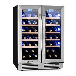 Klarstein Vinovilla Duo 42, 2-zónová chladnička na víno, 126 l, 42 lahví, 3 barvy, skleněná