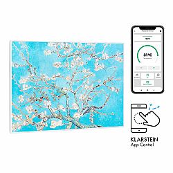 Klarstein Wonderwall Air Art Smart, infračervený ohřívač, 80 x 60 cm, 500 W, aplikace, mandlový květ