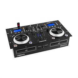 Vonyx CDJ500, DJ pracovní stanice, 2 CD přehrávače, BT, 2 x USB port, 2-kanálový mixér