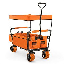 Waldbeck The Orange Supreme, ruční vozík, skládací, 68 kg, stříška proti slunci