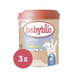 3x BABYBIO CAPREA 2 plnotučné kozí kojenecké bio mléko 800 g