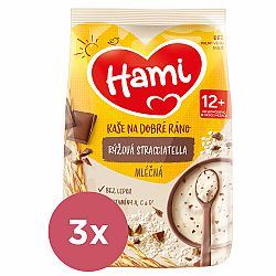 3x HAMI Kaše mléčná rýžová stracciatella 210 g