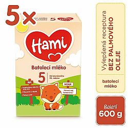 5x HAMI 5 Mléko dětské 600 g