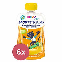 6x HiPP BIO Sport Hruška-Pomeranč-Mango-Banán-Rýže 120 g