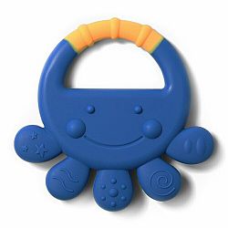 BABYONO Kousátko silikonová chobotnice Vicky modrá 6m+