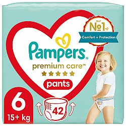 PAMPERS Kalhotky plenkové Premium Care Pants vel. 6 (42 ks) 15 kg