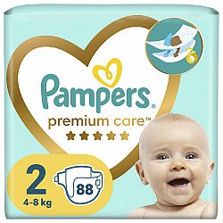 PAMPERS Pleny jednorázové Premium Care vel. 2 (88 ks) 4-8 kg